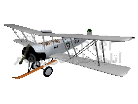مدل سه بعدی هواپیمای Avro 504K