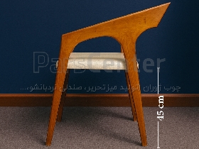 صندلی اسلنت چوب راش مدرن با روکش رنگی مناسب منزل محل کار