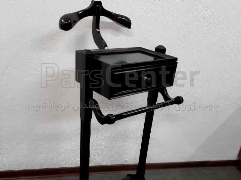 جالباسی استند آویز مانتو شال کت چوبی کشودار جای کیف و کفش