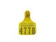 Tamper proof visual cow ear tag Yellow- Maxi size