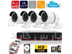 پکیج 4 کانال دوربین مداربسته (AHD)