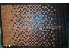 leather patchwork rug