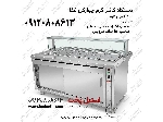 کانتر گرم صنعتی رستورانی با بدنه استیل دوجداره گازی و برقی