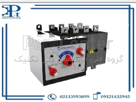 کلید چنج‌اور دوطرفه دستی ۲۵۰ آمپر چهار پل تکنو الکتریک ایتالیا مدل CS2P | کلید انتقال برق صنعتی با ایمنی بالا