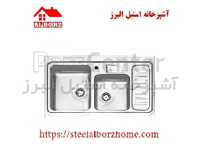 سینک ظرفشویی روکار کد 812 استیل البرز
