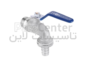 شیر شلنگی دسته فلزی آذر "1/2 کوتاه