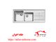 سینک استیل توکار کد 300 اخوان