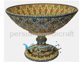 Fruit bowl with a height of 50 cm from the ceramics are ceramic enamel design