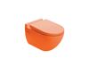 سنگ توالت فرنگی وال هنگ لوکس مدل فانتزی رنگی - نارنجی