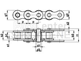 زنجیر غلتکی یک ردیفه سری B اروپایی   SIRCATENE Simple Roller Chain DIN 8187 European