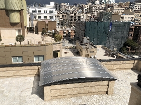 سقف نورگیر پشت بام در جردن تهران