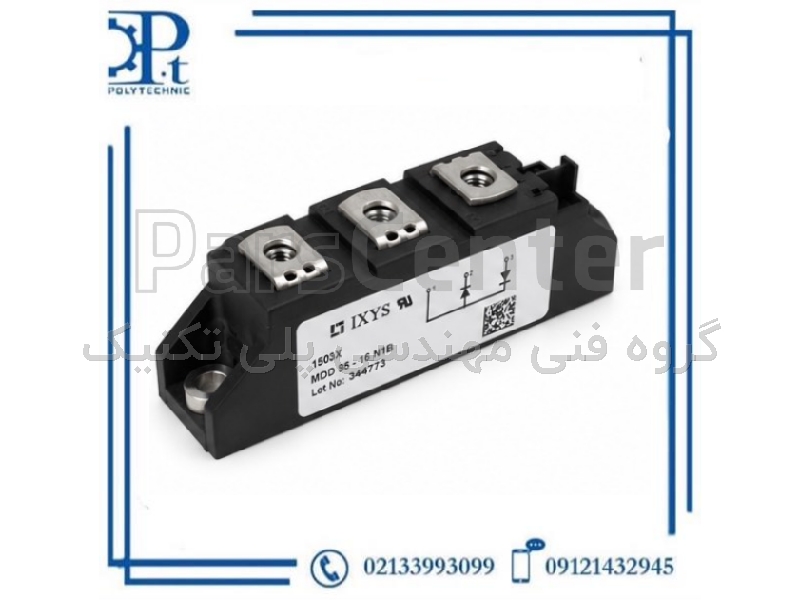ماژول دیود دوتایی IXYS مدل MDD95-16N1B |  آمپر120 | 1600 ولت | Dual Series | TO-240AA | اورجینال آمریکا