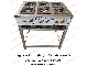 اجاق گاز صنعتی 4 شعله پایه دار استیل رستورانی و فست فودی