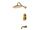 شیر توکار طلایی حمام ست کامل همراه با دوش توکار و شاور دستی
