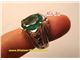 انگشتر دست‌ساز فیدیوم با نگین منحصر بفرد زمرد کلمبیا