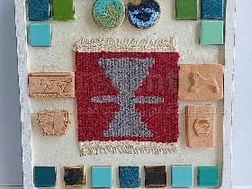 تابلو سنتی ترکیب هنرهای اصیل ایرانی و دست ساز و تک نسخه