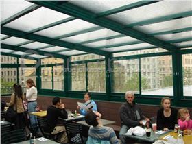 سیستم پوشش سقف متحرک رستوران مدل ال 6   The restaurant El movable roof system