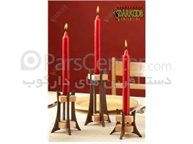 شمعدان چوبی سه پارچه