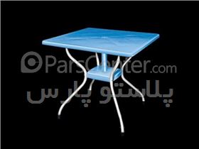 میز پلاستیکی مربع پایه فلزی 80*80-کد101923