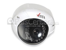 دوربین مدار بسته آنالوگ دید در شب DC12V,Vandal Dome WONWOO camera,600TVL,Vari-focal Lens دارای لنز متغیر (11-2.8) مدلCV-2021R