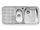 سینک ظرفشوئی استیل poly steel (پلی استیل) مدل پارما لگن راست روکار 51*100