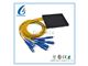 1X8 PLC Splitter With Black Cassette , Reliability PLC Optical Splitter For FTTB