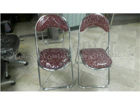 صندلی تاشو فلزی مدل هلالی