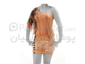 لباس زنانه سارافون رومی حریر چاپی کد 2061001