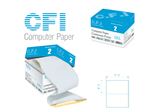 کاغذ کامپیوتر جدید 80 ستونی 2 نسخه کاربن لس 2L وسط پرفراژ CFI Computer Paper
