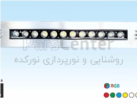چراغ توکار استخری مستطیل استیل ۱۲ - 36وات