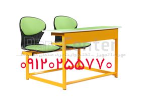 میز و صندلی صدفی دو نفره چهار پایه متصل به هم کد B-032