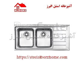 سینک ظرفشویی روکار کد 735 استیل البرز