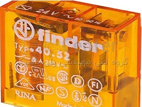 رله  405280240000 2 کنتاکت 8 آمپر  8 پایه پایه سوزنی 24AC فیندر ایتالیا