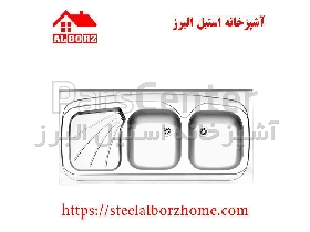 سینک ظرفشویی روکار کد 220 استیل البرز