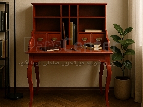 میز تحریر کتابخانه دار میز کار  مدل 120EN ماهگونی مناسب هر مکان
