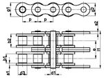 زنجیر غلتکی دو ردیفه سری B اروپایی   SIRCATENE Duplex Roller Chain DIN 8187 European