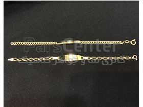 دستبند پلاک دار بچه گانه طلا - کد: ۱۱۴