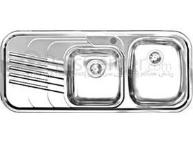 سینک ظرفشوئی استیل poly steel (پلی استیل) مدل کلاسیک لگن چپ 50*120