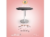 میز پایه چدنی گرد صفحه وکیوم رستورانی - PND-501CW