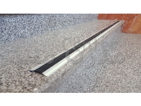 ترمز پله آلومینیومی تک کانال تخت رویه لاستیک کد S13